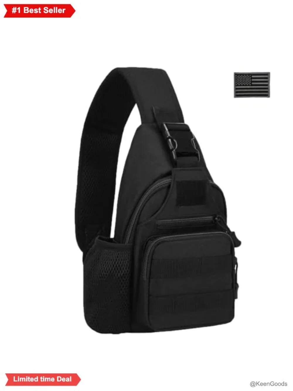 Tactical Sling Bag Nylon Crossbody Shoulder Backpack for Men